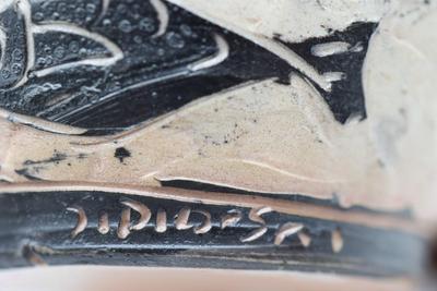 Signed and Titled "Head Full of Ideas" Pottery Vase