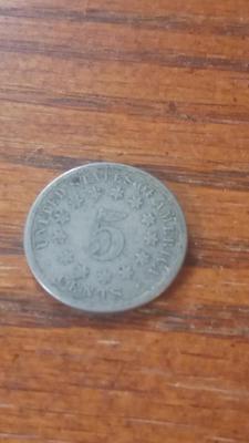 LOT 128 1872 SHEILD NICKEL