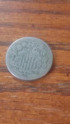 LOT 128 1872 SHEILD NICKEL