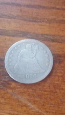 LOT 132 EARLY SEATED LIBERTY SILVER QUARTER