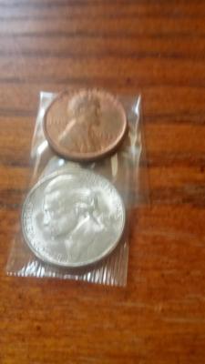 LOT 141 TWO WW II COINS