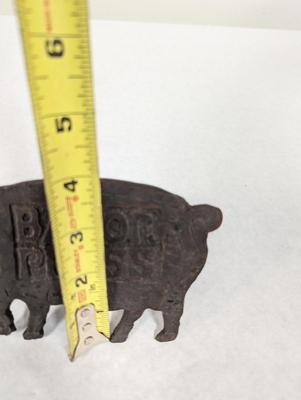 Cast Iron Pig Shaped Bacon Press