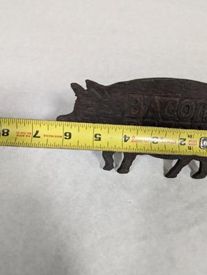 Cast Iron Pig Shaped Bacon Press
