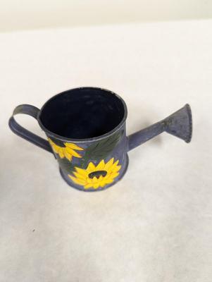 Miniature Hand Painted Watering Cans & Bell