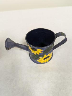 Miniature Hand Painted Watering Cans & Bell