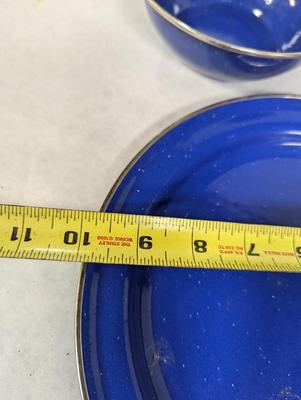 Blue Enameled Camping Pieces