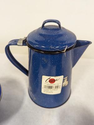 Blue Enameled Camping Pieces