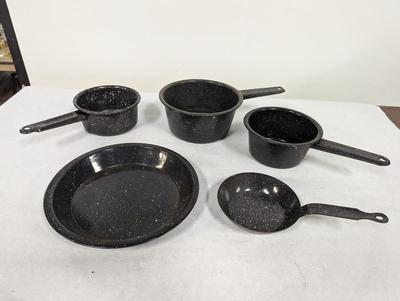Black Enamelware Pots & Pans