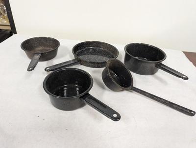 Black Enamelware Pots & Pans