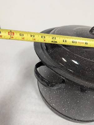 Black Enamelware Pot