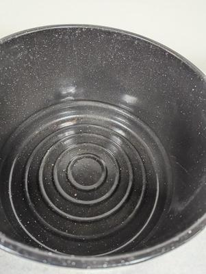 Black Enamelware Pot
