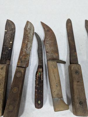 Assortment Of Vintage Kitchen Knives Lot 1