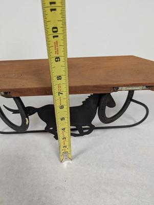 Western Horse/Horseshoe Shelf & Towel Rack