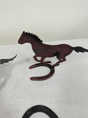 Cast Iron Horseshoes & Metal Horse Wall Decor