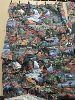 Lakeside Cabin Kitchen Curtains