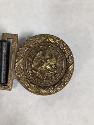 Vintage Brass Buckle Bird With Olive Branch With Belt