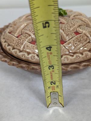 Vintage Cherry Pie Dish With Lid