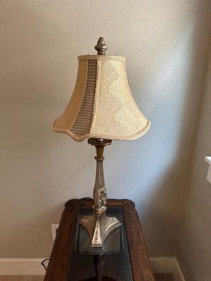 2 TIER END TABLE W/DRAWER AND TABLE LAMP