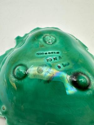 Wedgewood Majolica Footed Leaf Trinket Dish