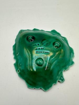 Wedgewood Majolica Footed Leaf Trinket Dish