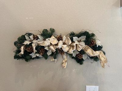 SILK FLOWER ARRANGEMENTS AND SWAG