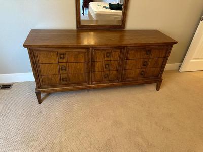 DIXIE 9 DRAWER DRESSER WITH MIRROR