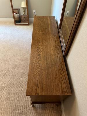 DIXIE 9 DRAWER DRESSER WITH MIRROR