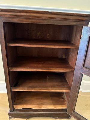 Antique Wood Inlaid Cabinet (see description)