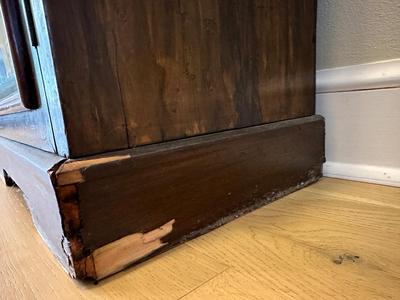 Antique Wood Inlaid Cabinet (see description)