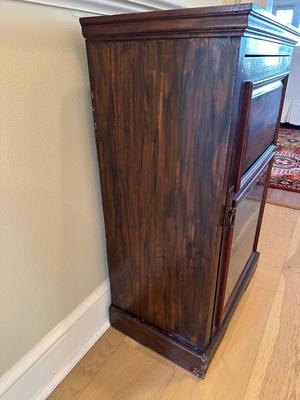 Antique Wood Inlaid Cabinet (see description)