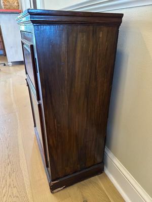 Antique Wood Inlaid Cabinet (see description)