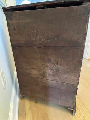 Antique Wood Inlaid Cabinet (see description)