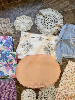 HANDMADE DOILIES, APRON AND MORE