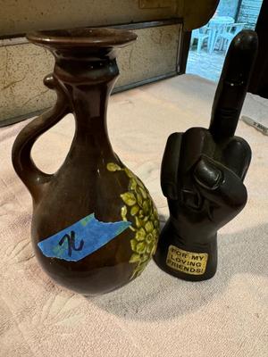 Lot 76 - Pottery Vase and Souvenir Item