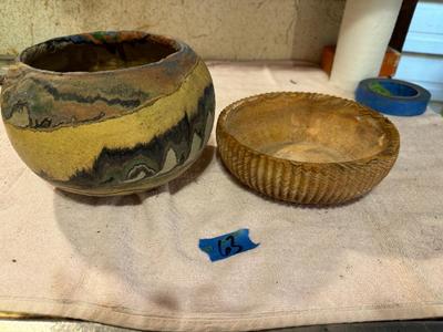 Vintage Native American Sand Pottery