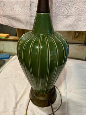 Vintage Green MCM Lamp