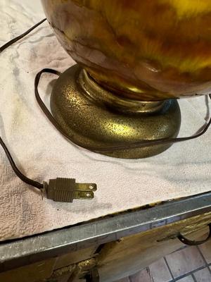 Vintage MCM Amber Lamp