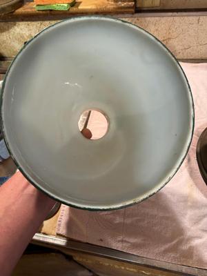 Antique Brass Shaded Hurricane Lamp