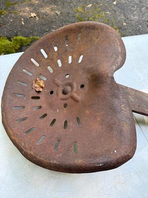 Vintage Rustic Metal Tractor Seat