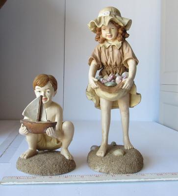 Adorable Large Summertime Beach Theme Figurines