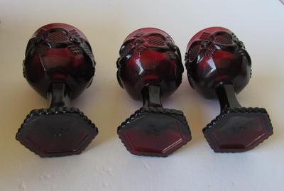 Vintage Ruby Red Bar Glasses and Avon Cape Cod Wines