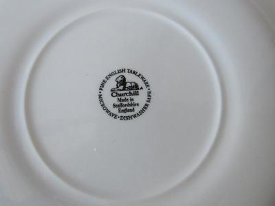 Pink Transferware Dishes, Churchill, Staffordshire, England, Nice Quality