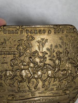 Wells Fargo & Company Belt Buckle Tiffany Western