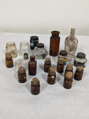 Vintage Brown & Clear Bottles