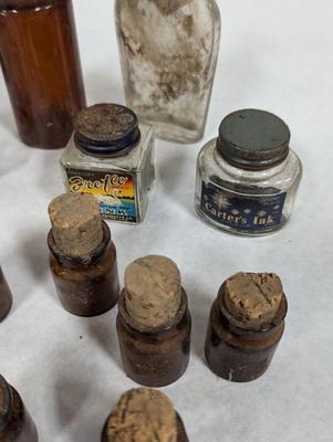 Vintage Brown & Clear Bottles