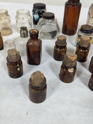 Vintage Brown & Clear Bottles