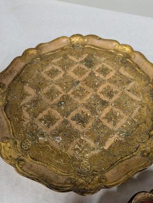 Florentine Painted Gilt Trays & Picture