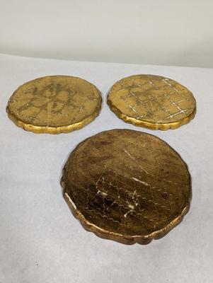 Florentine Painted Gilt Trays & Picture