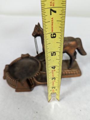 Vintage Metal Horse Ashtray Pipe Rest