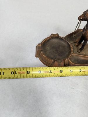 Vintage Metal Horse Ashtray Pipe Rest